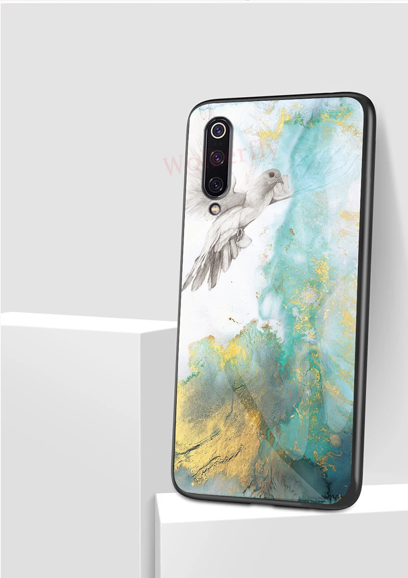 Чехол из закаленного стекла для Xiaomi Mi 9 SE Mi 8 Lite A1 A2 Max 3 Mix 3 6X чехол для Redmi Note 7 5 6 Pro 4X 6A 5 Plus S2 мраморный чехол