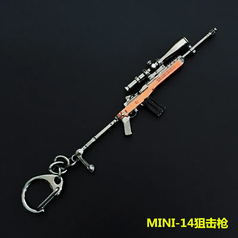Горячая игра 14 видов стилей PUBG CS GO оружие Брелки AK47 пистолет Модель 98K снайперская винтовка брелок кольцо для мужчин Подарки Сувениры 10 см