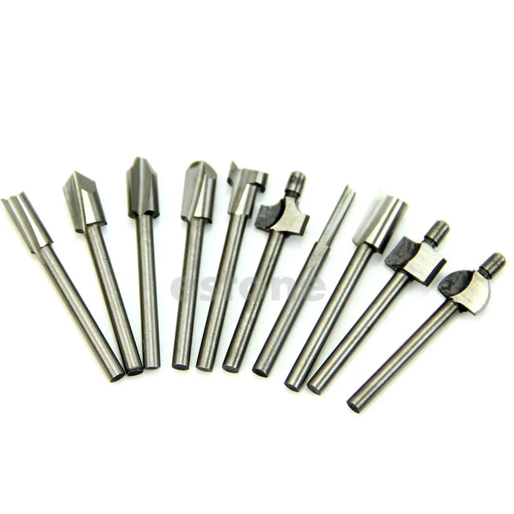 Фрезы для дерева подходит вращающихся инструментов Dremel 10 шт. 1/8 дюйма 3 мм|cutter