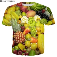 plstar cosmos brand t shirt 2019 summer new fashion mens t shirts fruit background 3d print men women harajuku casual t shirt