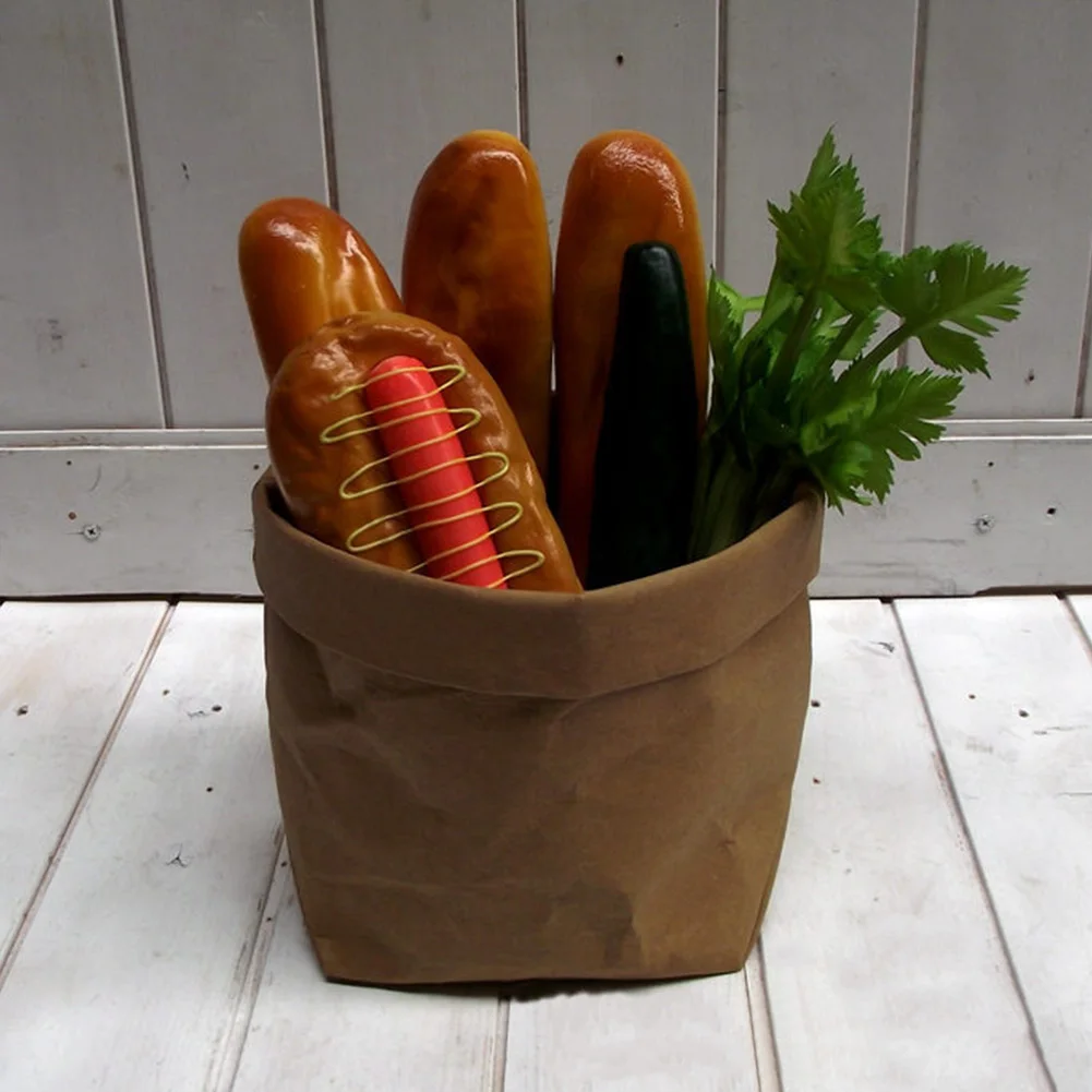Складная Прачечная корзина для хранения Kraft Бумага мешок завод горшки растений