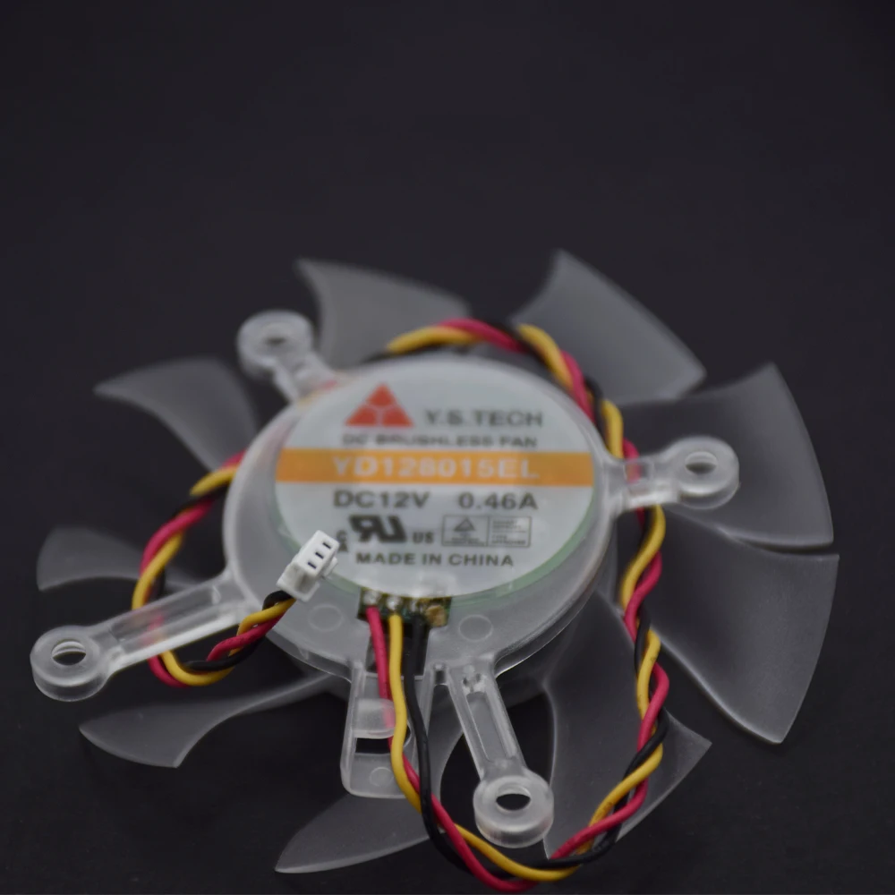 Y.S.TECH 12V 0.46A 3Pin gpu Радиатор вентилятора видеокарты YD128015EL для ASUS 9800GT 9800GTX GT240 GTS250 VGA