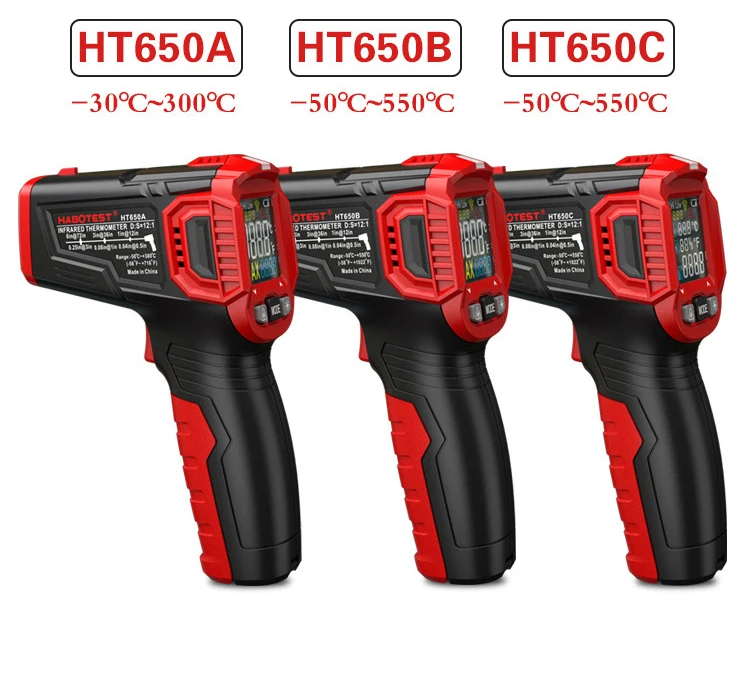 HABOTEST HT650A цифровой инфракрасный термометр гигрометр Бесконтактный измеритель температуры измеритель влажности пирометр лазерный термометр