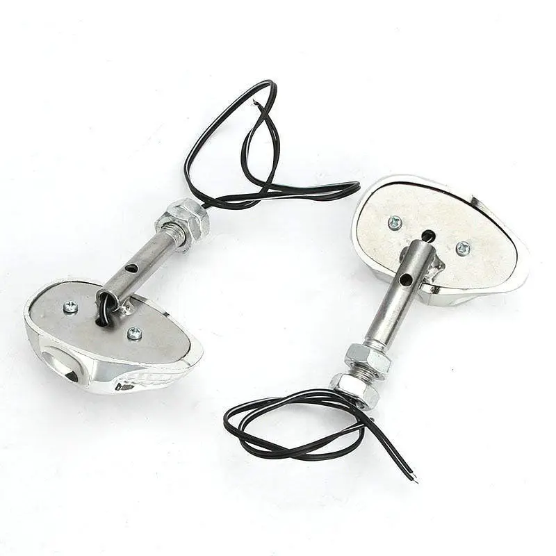 2x светодиодные аксессуары для мотоциклов новый черный/серебристый индикатор