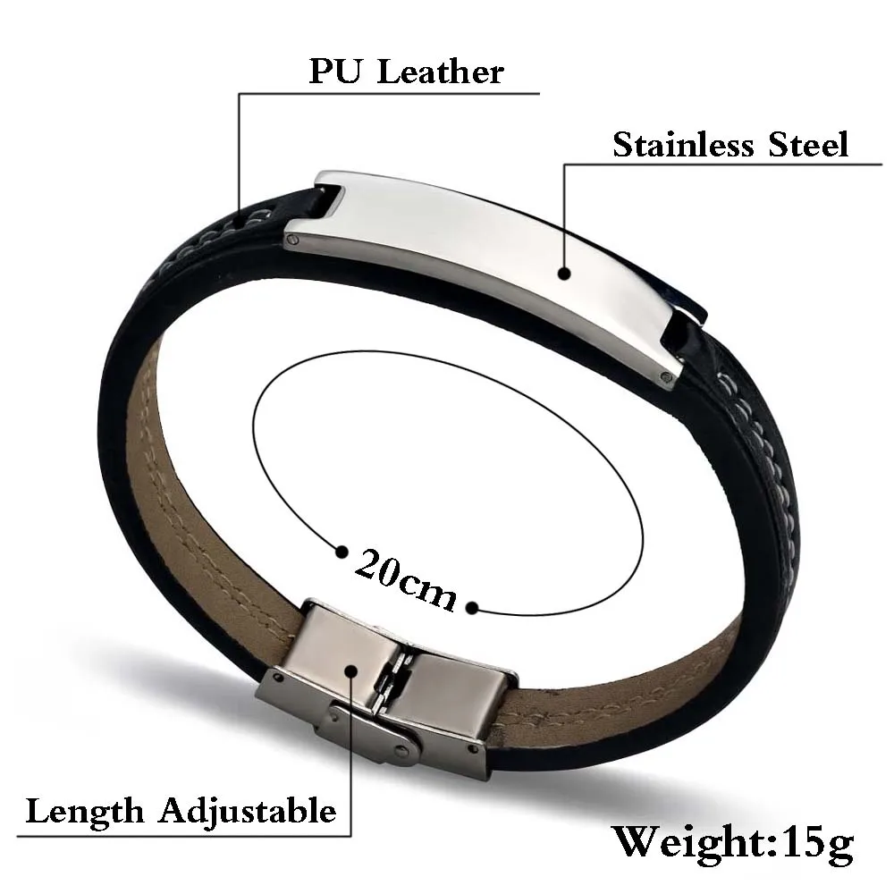 2018 LiuJun Silicone Men's Bracelets Unique Cutting Smooth Design Adjustable solid Stainless Steel Jewelry Accessories bileklik |