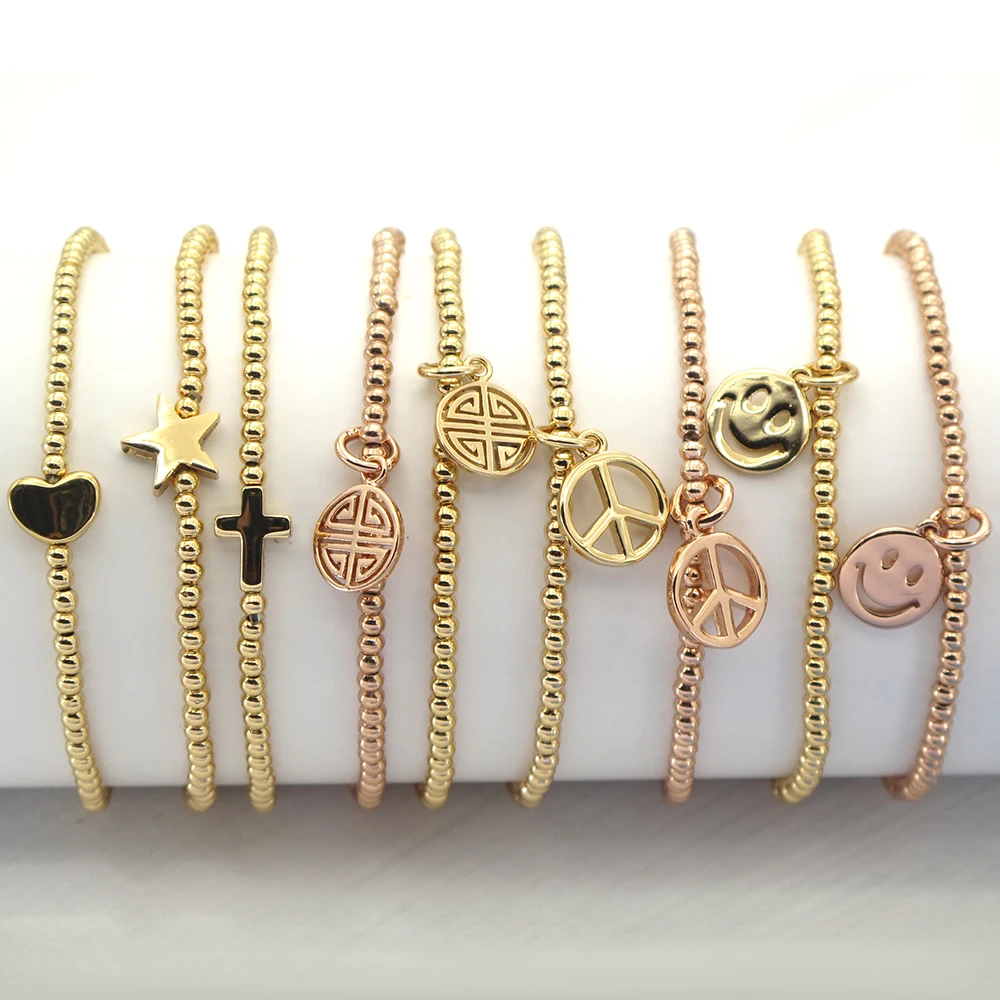 FORIS модные ювелирные изделия 2 5 мм эластичные бусины подходят для милых шармов