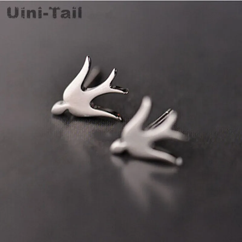 Лидер продаж модные милые серьги в виде животных Uini Tail из стерлингового серебра