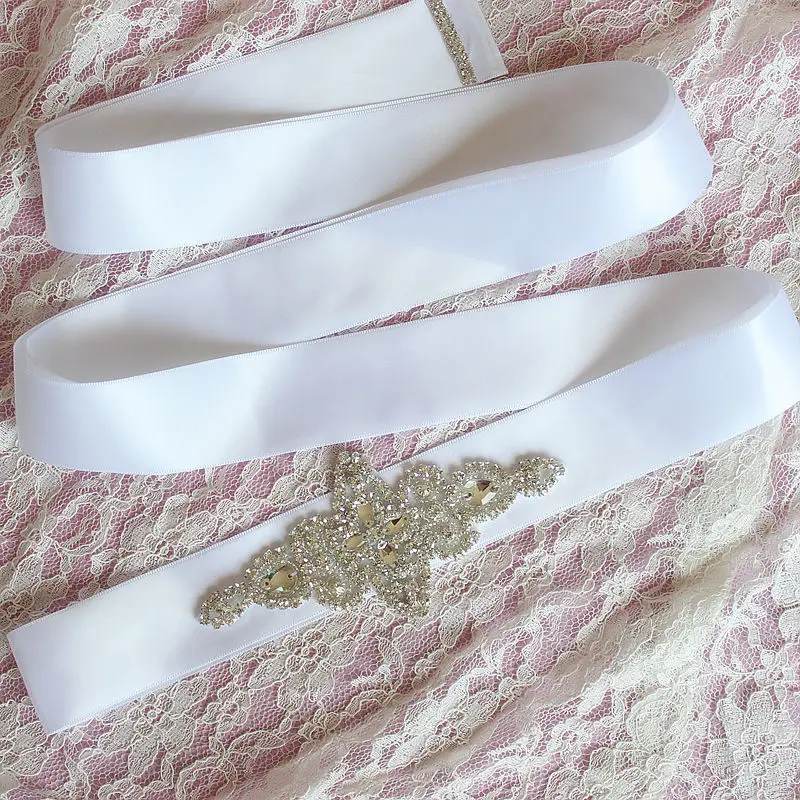 JaneVini Кристальные Свадебные ремни атласная Свадебная лента пояс для подружки