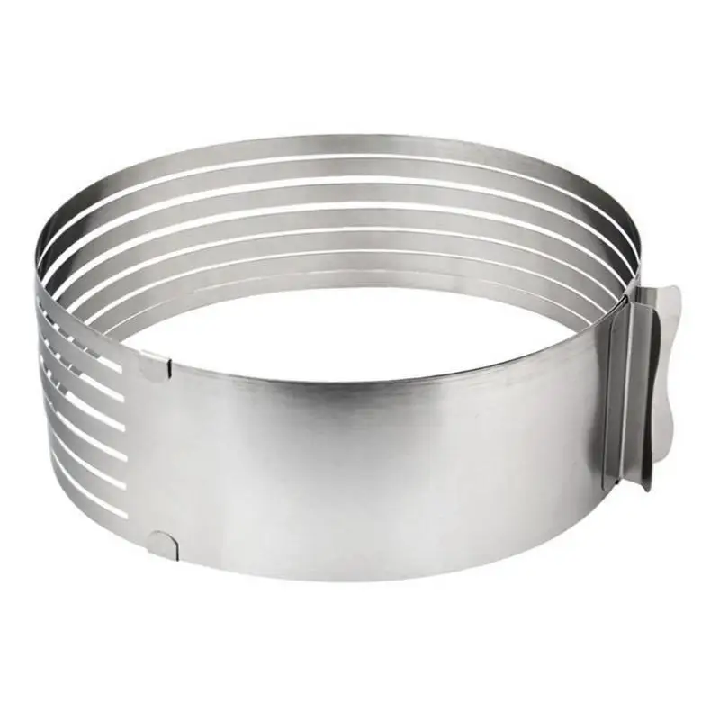 2019 New 1 pcs Adjustable Cake Layered Slicer Stainless Steel Retractable Circular Mousse Ring Cut Tool Round Cutter | Дом и сад