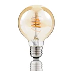 Винтажная Гибкая позолоченсветодиодный Светодиодная лампа накаливания G25 G80 с регулируемой яркостью, 3 шт.упаковка, спиральная лампа 2200K, светодиодный Вт, светодиодная лампа 40 Вт, эквивалентная лампа Эдисона