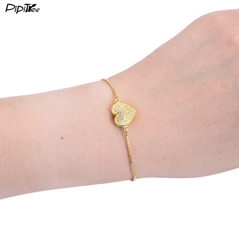Роскошный Бриллиантовый Браслет Pipitree украшения для влюбленных медная цепочка