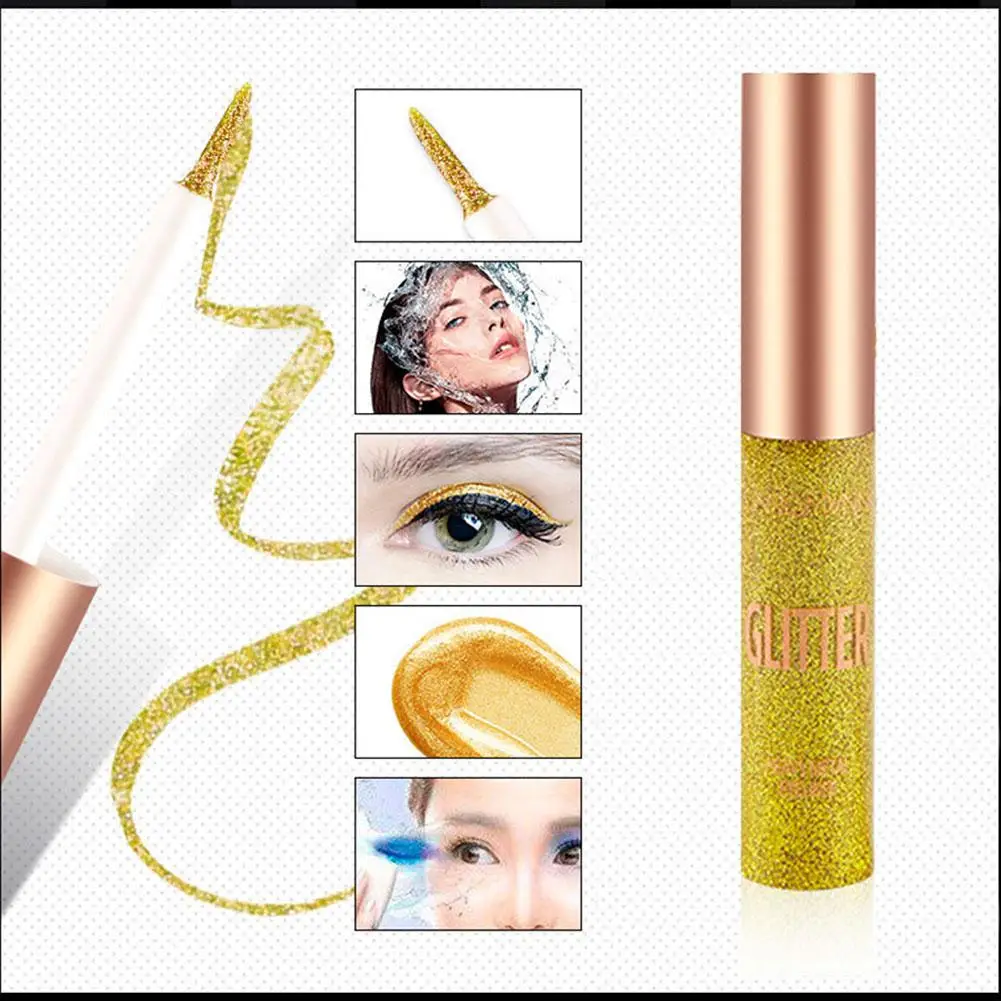 HobbyLane 10 Colors Glitter Eyeliner Pen Makeup Liquid Eyeshadow Highlighter Beauty Make Up Long Lasting Eye Liner Pencil |