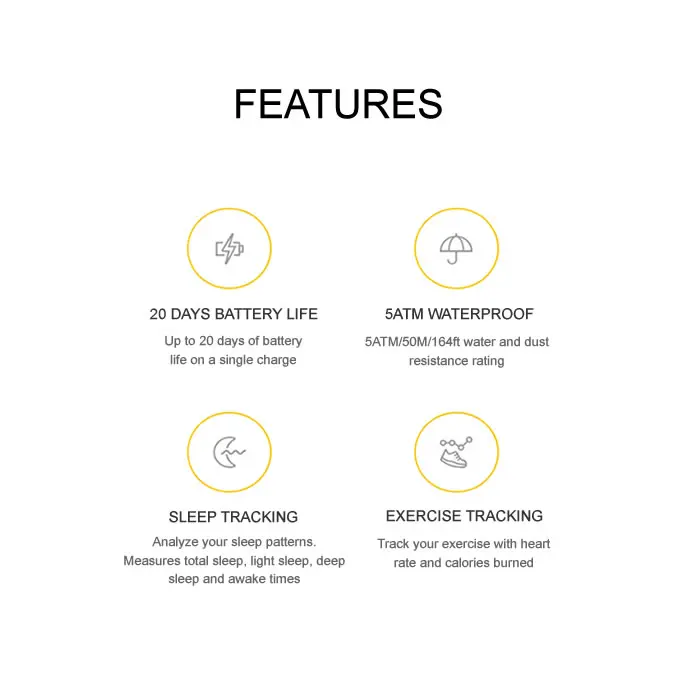 Xiaomi Huami Amazfit обновленный Cor 2/Band 2 Sport 5ATM водонепроницаемый умный браслет с 20 днями в режиме ожидания для Android IOS