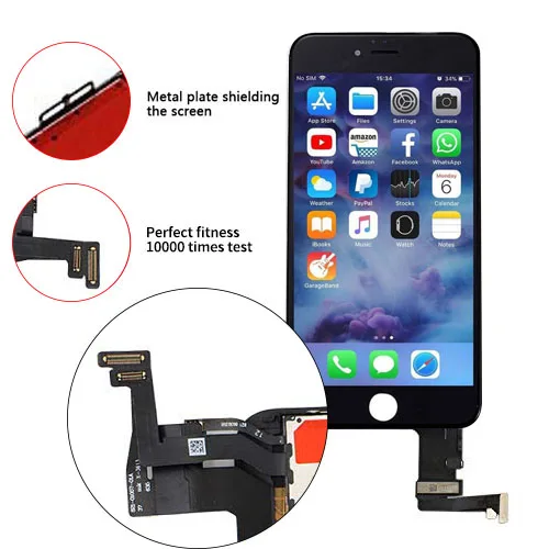 Для iphone 7 LCD Plus 8 дисплей 4 дюймов 5 3D кодирующий преобразователь сенсорного экрана