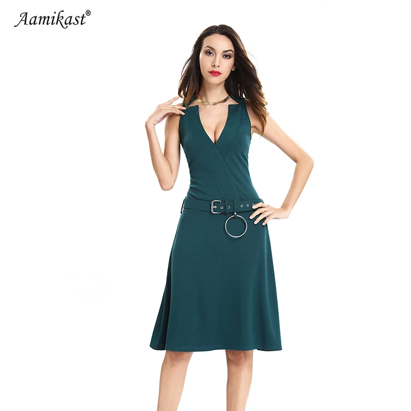 Женские платья без рукавов Aamikast вечерние в стиле пэчворк размеры S M L XL XXL XXXL|dress