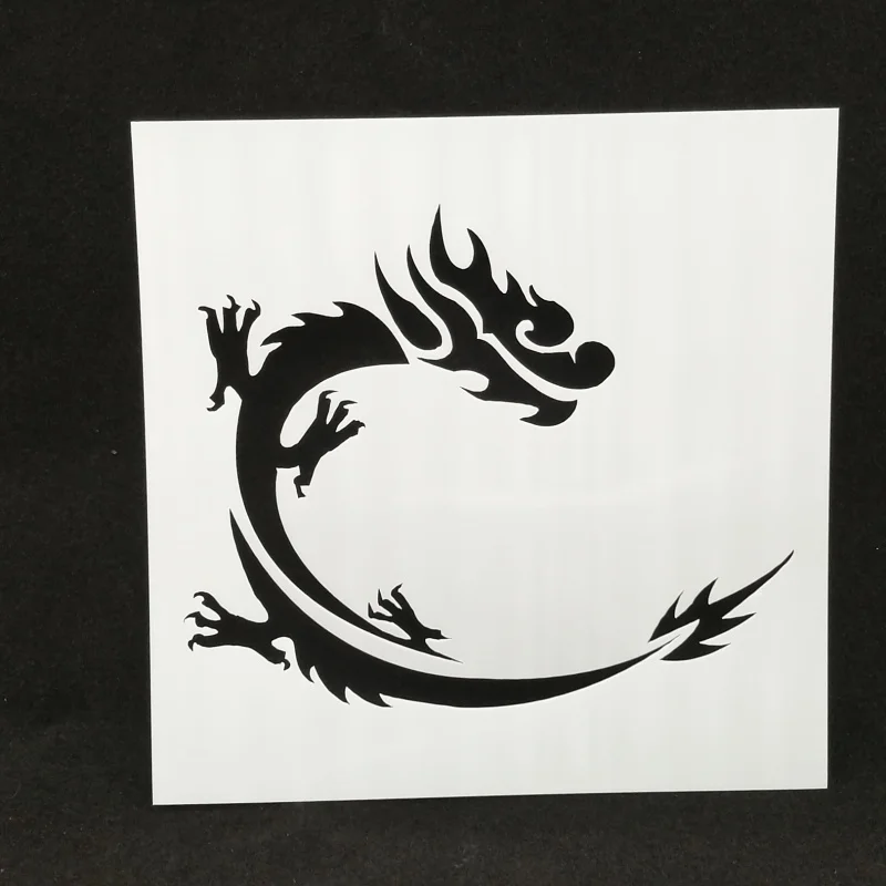 

13*13 Dragon Layering Stencils for Diy scrapbook/photo album Decorative Embossing coloring,painting stencil,home decor