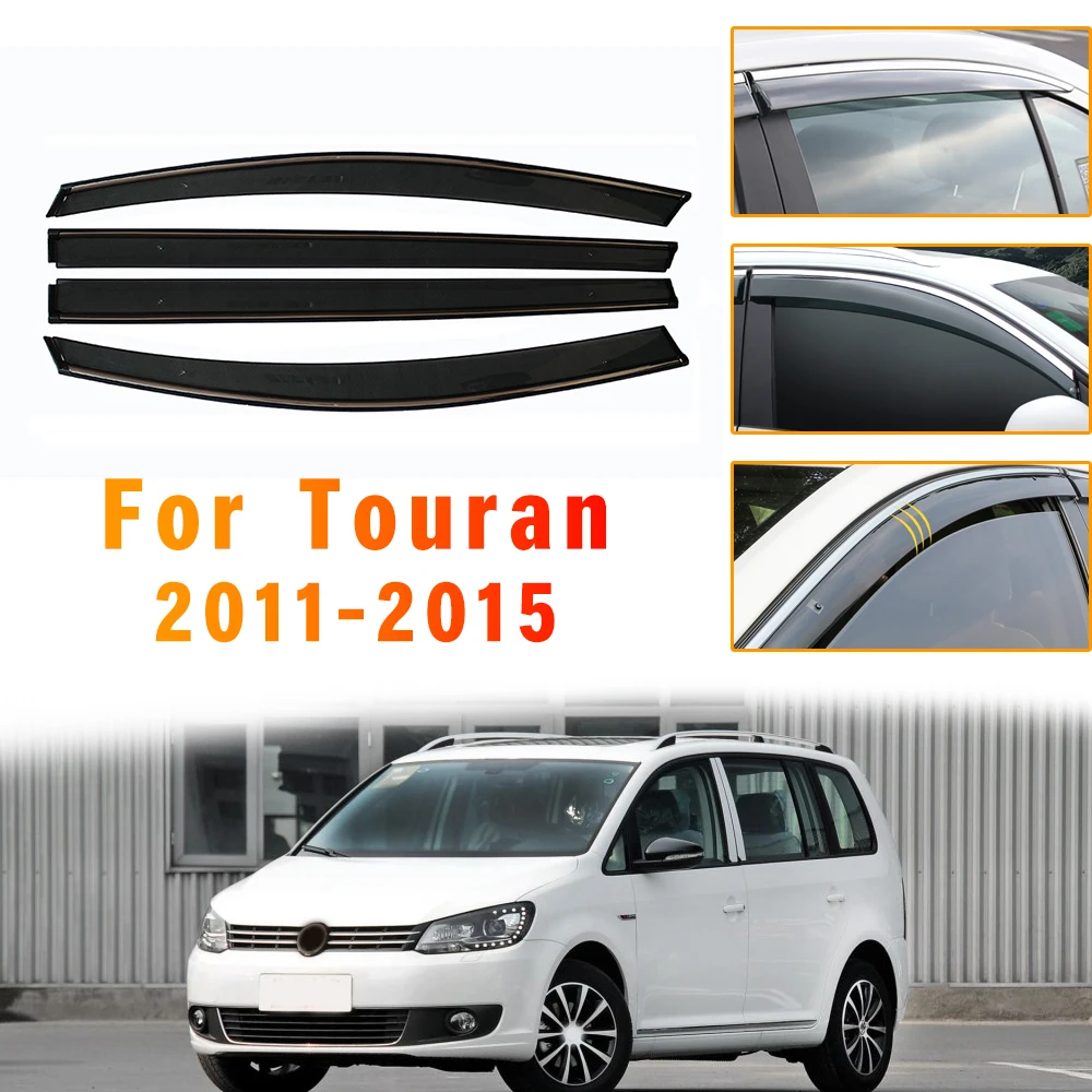 4 шт. защитный козырек от дыма и дождя для Volkswagen VW Touran 2011 2012 2013 2014 2015|Навесы укрытия|