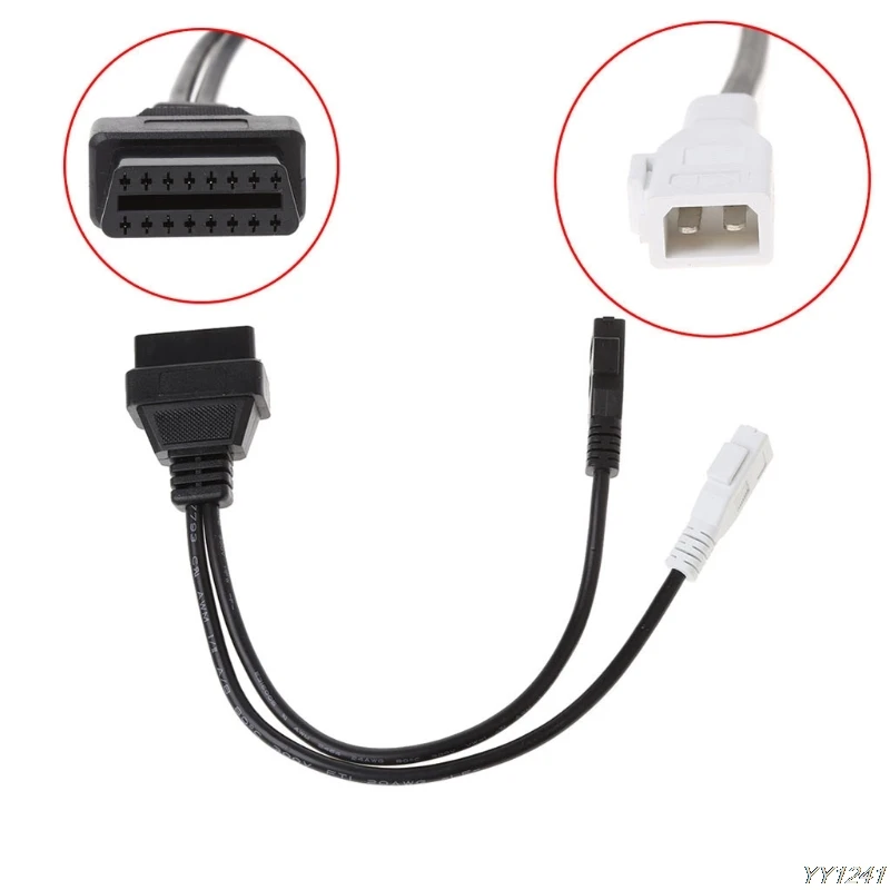 Адаптер VAG для AUDI 2X2, диагностический кабель OBD2, 2P + 2P, подходит для Audi 2X2Pin к OBD2, 16-контактный гнездовой разъем VAG COM VW Skoda
