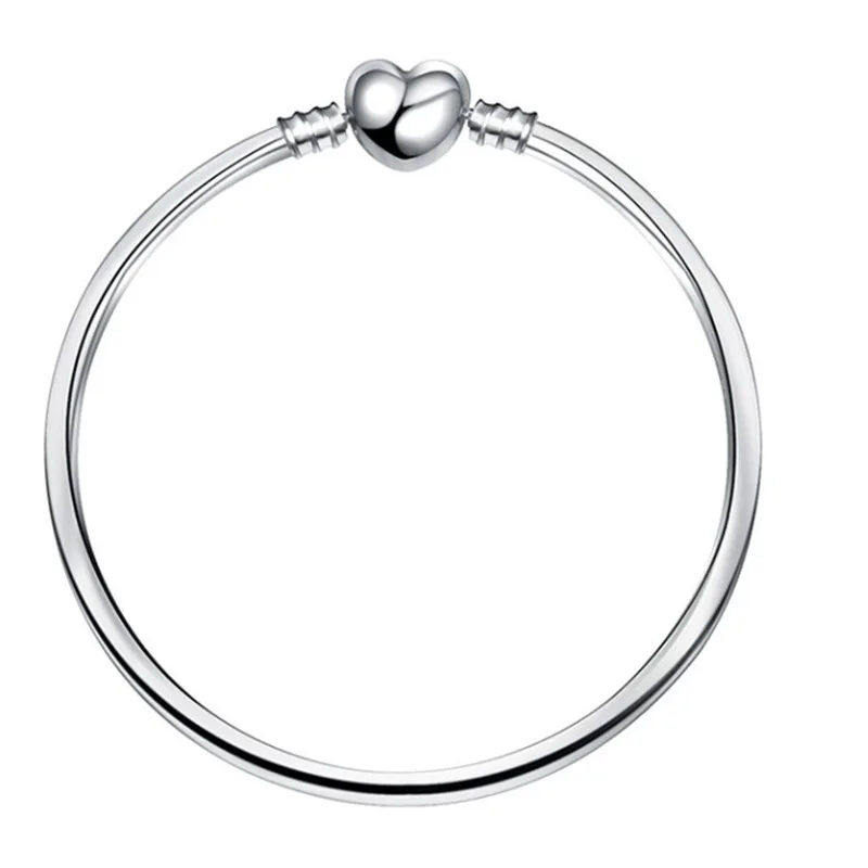 05S Fit Pandora, роскошный брендовый браслет, бисер, Mujer,, браслет, прозрачный, CZ, основа, змеиная цепочка, подвески для женщин, ювелирное изделие - Окраска металла: 05S