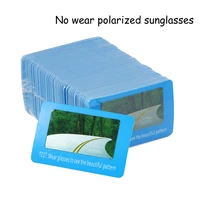 berwer wholesale 100 pieceslot tac polarized lens test card for testing polarizing sunglasses men women