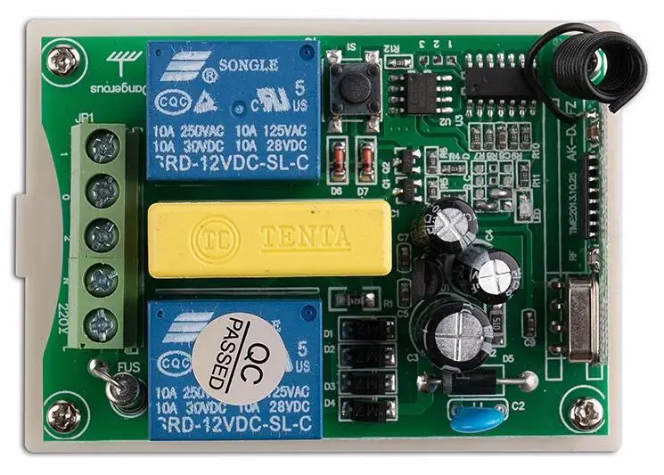 Беспроводной пульт дистанционного управления переменного тока 220 В 2 канала 1