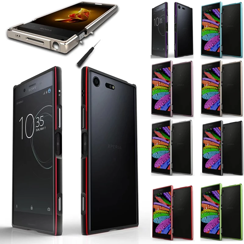 Aluminum Metal Bumper Frame For Sony Xperia XA1 Plus Case Luxury Shockproof Shield Dual Color for Xa1 plus XA1+ Cover | Мобильные