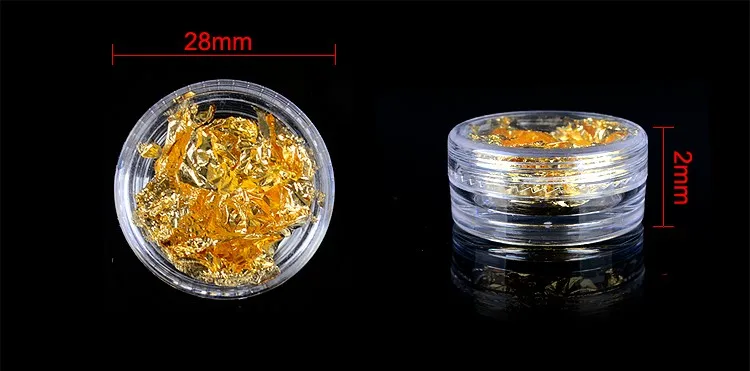 YWK 1 коробка золотой серебряный Медный гвоздь Искусство Полировка для ногтей Фольга пайетка наклейки Советы Дизайн украшения маникюрные инструменты