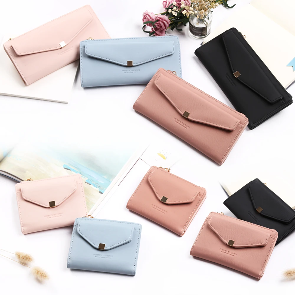 3 размера новейший бренд женский кожаный кошелек маленький длинный на молнии с
