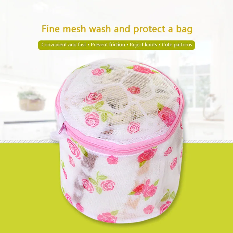Новинка, бюстгальтер, сумка для белья, новое нижнее белье бюстгальтер, носки для стирки, сеть помощи, сетчатый пакет на застежке, розовая Защитная корзинка с принтом