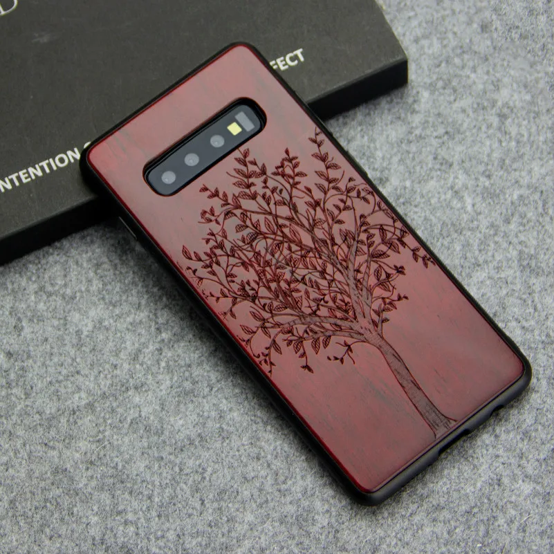 Чехол для samsung Galaxy S10e S10 S10 Plus, роскошная гравировка на дереве, защитный бампер для samsung S10e S10 S10+ чехол s Capa