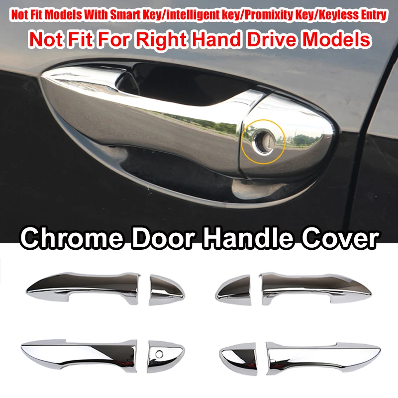 door handle cover B Для Toyota Corolla Altis E170 хромированная дверная ручка боковое зеркало противотуманный светильник накладка украшение автомобиля Стайлинг - Цвет: door handle cover B