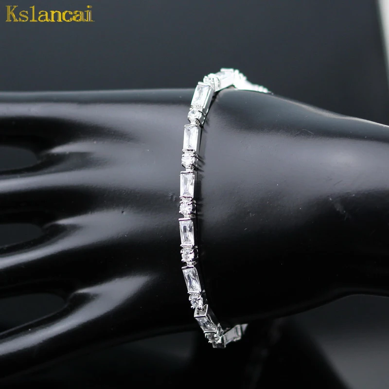 LAN украшения для свадьбы/дня рождения/партия Белый AAA циркон Цепочки и ожерелья