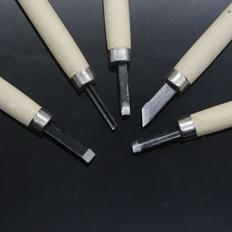 5 шт. резная резьба по дереву ручная гравировка Набор ножей резной режущий