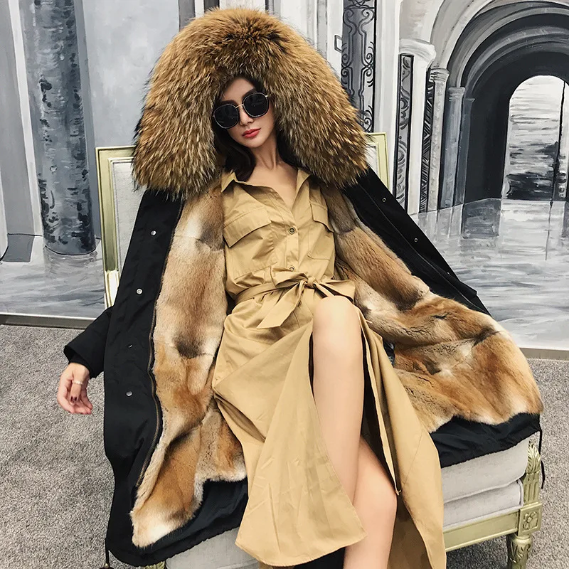 100% Real Fur Coat Women Winter Natural Jacket Fashion Long Outwear Luxury Mink | Женская одежда