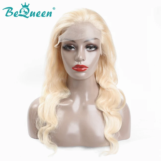 Парики BeQueen Hair 13*6 передние парики из человеческих волос на сетке 613 # светлые
