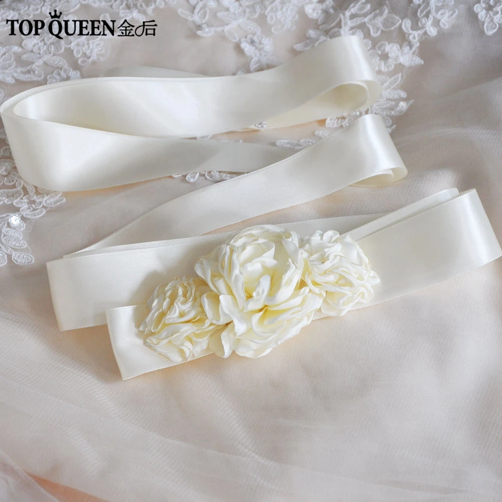 TOPQUEEN S226 женский свадебный пояс, кушак невеста, свадебный цветок пояс к свадебному платью свадебный цветок пояс семь цветов