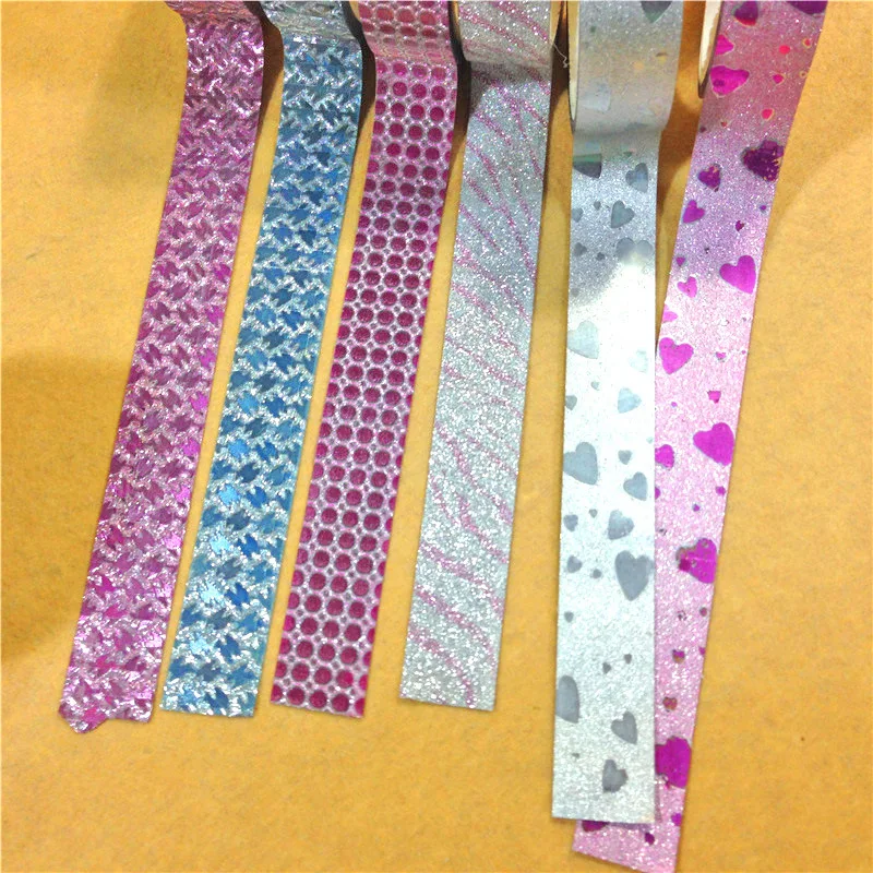 10 рулонов/комплект японский ремесло Блестящая Бумага васи лента DIY Стикеры