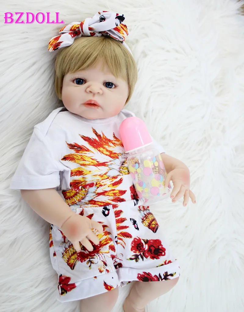 Полностью силиконовая кукла реборн BZDOLL Реалистичная младенец для новорожденных
