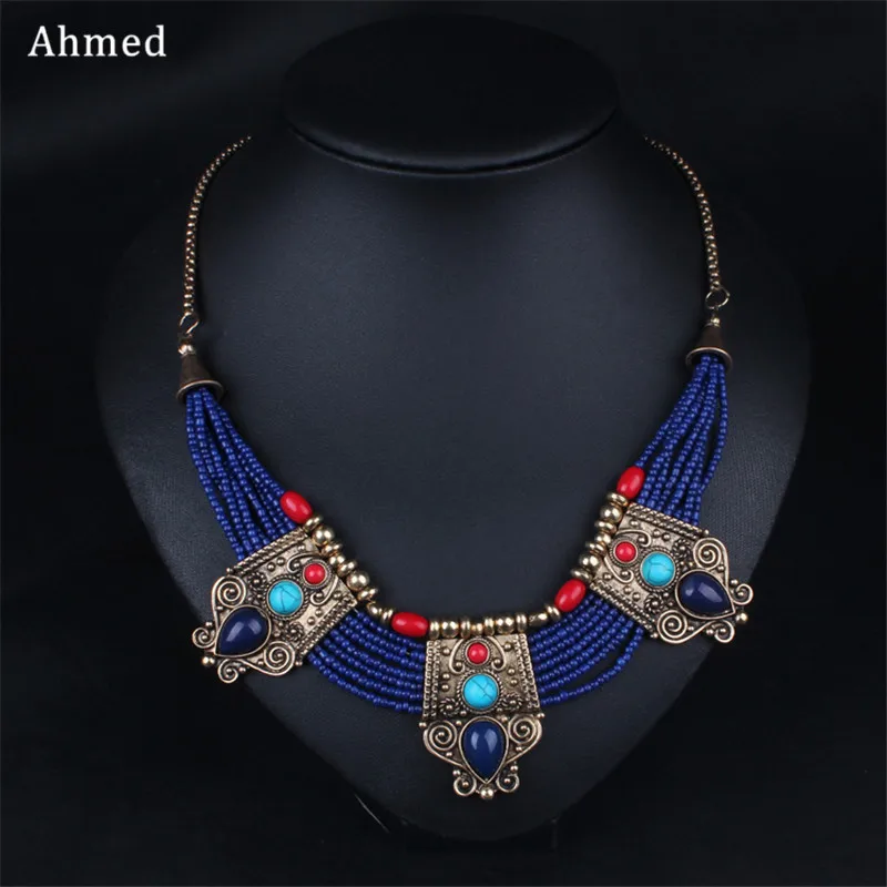 Женское многослойное ожерелье с бусинами в богемном стиле|fashion necklace|necklace fashionbeaded