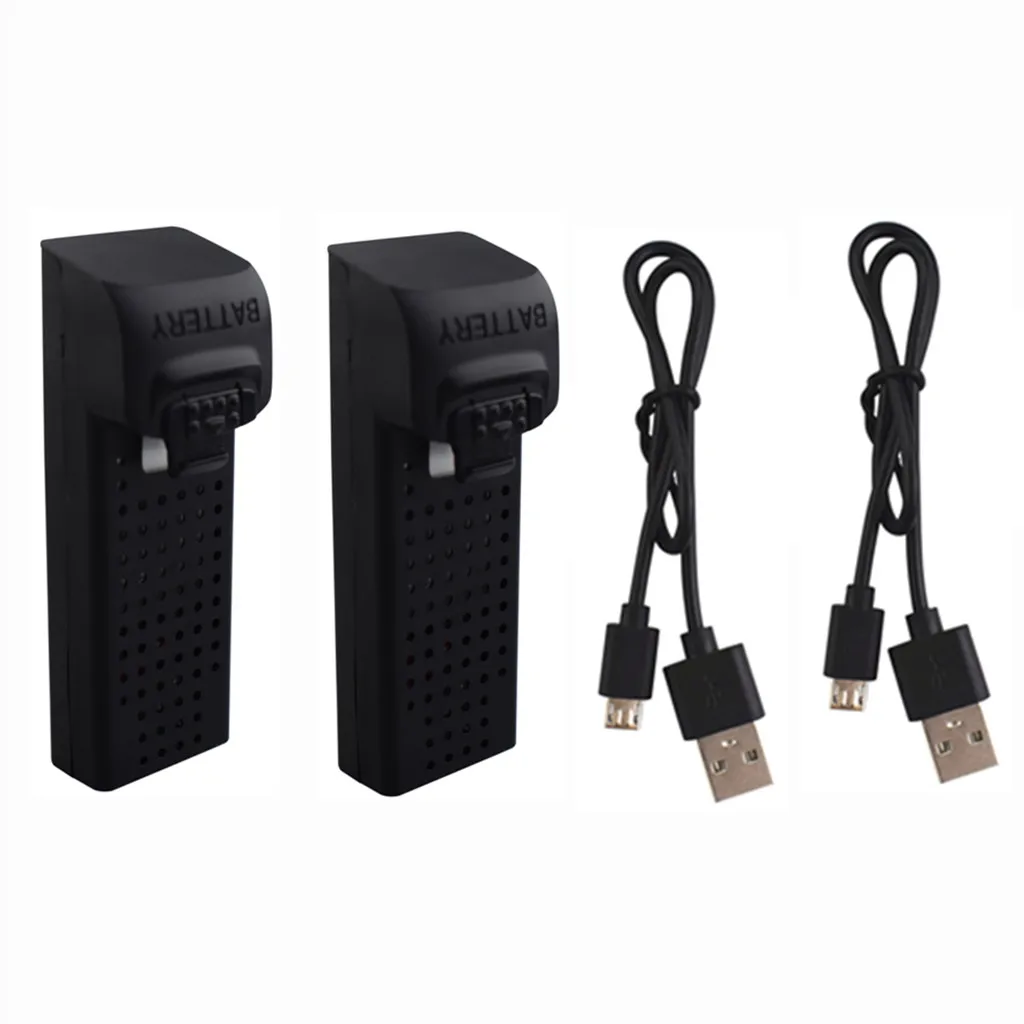 2 шт., 3,7 в, 500 мАч, с USB-кабелем для зарядки UDI U61, U61W, A30, A30W, запасная литиевая батарея для четырехосевого самолета