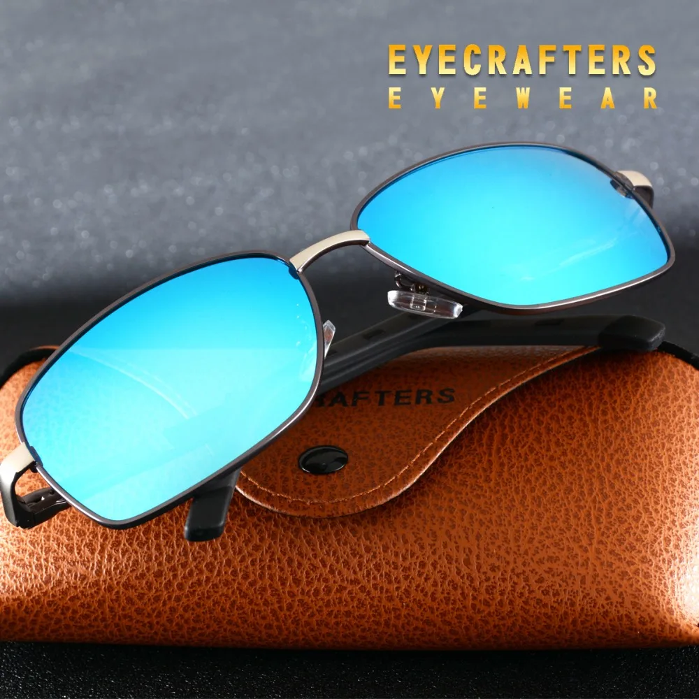 Eyecrafters коричневый дизайнерский HD поляризационные солнцезащитные очки мужские