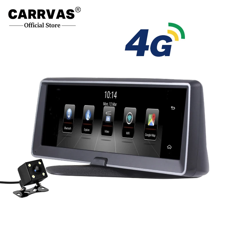 CARRVAS 4 г Android 7 84 &quotСенсорный экран Двойной объектив Видеорегистраторы для