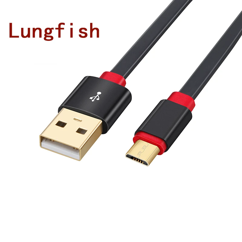 

Кабель Micro USB Lungfish 2.0, зарядное устройство и синхронизация 2 в 1, плоский дизайн, 0,3 м, 1 м, 1,5 м, 2 м, 3 м для телефонов на Android, Lenove/MP3
