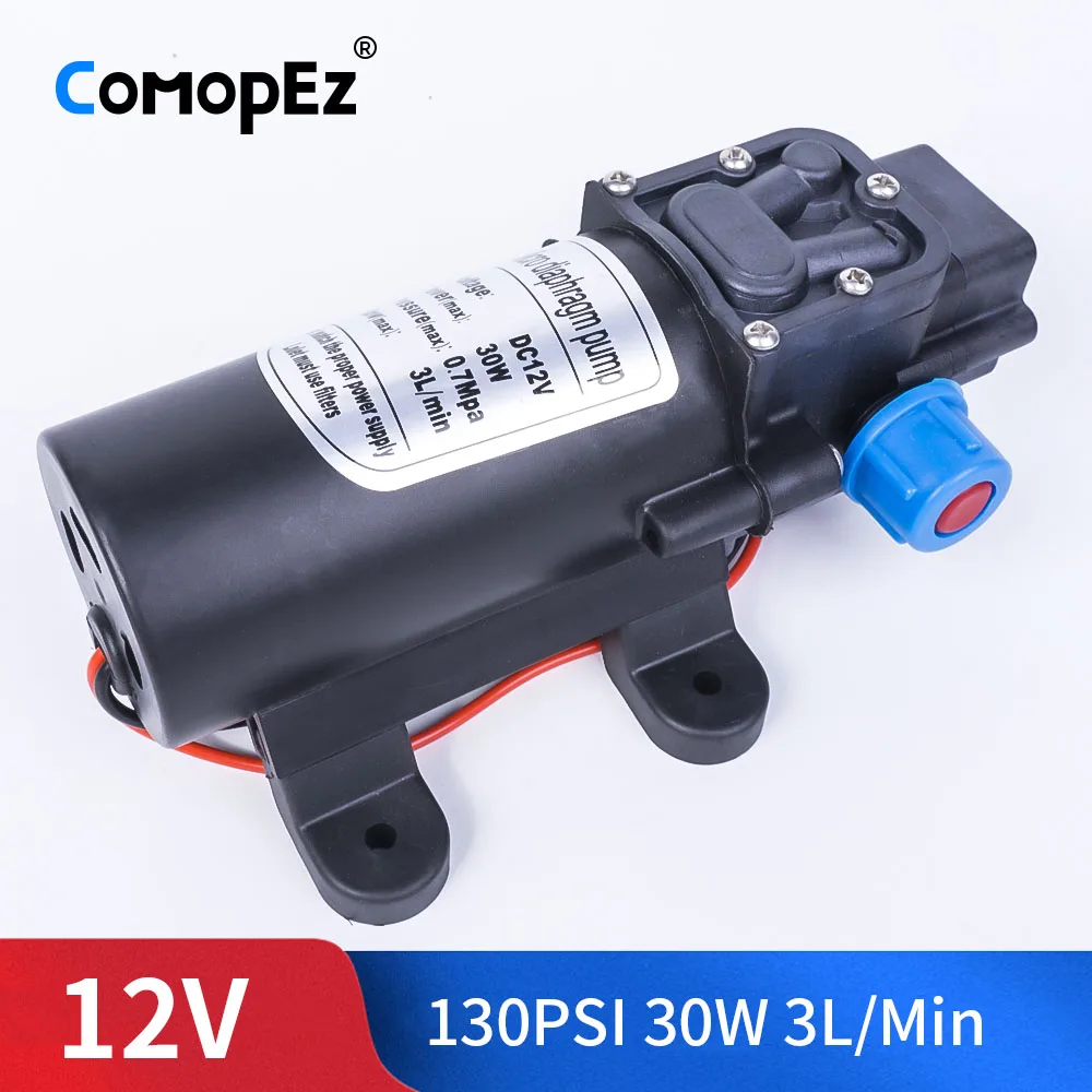 Электрический мембранный насос самовсасывающий усилитель 12 В 30 Вт 130 фунтов на