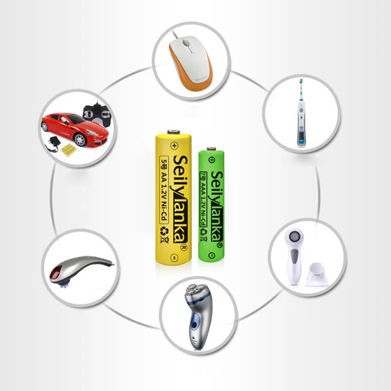 1 2 в AA перезаряжаемая батарея Ni CD светодиодный фонарик игрушки RC NH зарядное