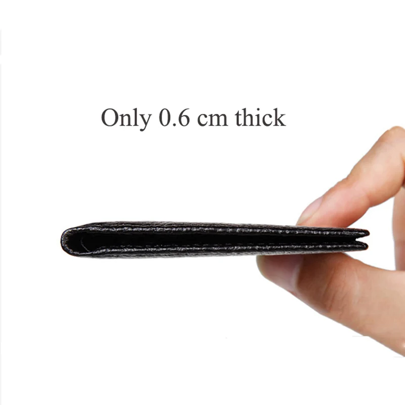 DIDE Coffee Black Purse For Men Genuine Leather Men's Wallets Small Thin Male Wallet Card Holder Cowskin Soft Mini Purses