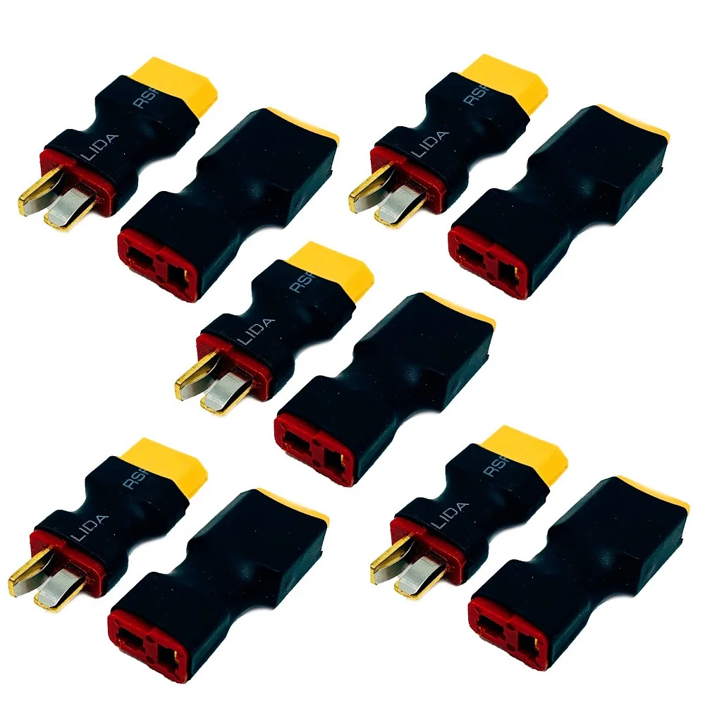 10pairs XT60 to T-plug connector adapter RC for car aircraft lipo battery ESC charger | Игрушки и хобби