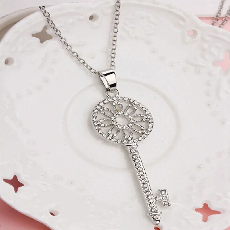 Винтажный новый модный брелок Посеребренная цепочка чокер массивное женское