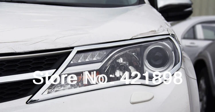 

For TOYOTA RAV4 2013 2014 2015 ABS Chrome Head Light Lamp Cover Trim 2 pcs