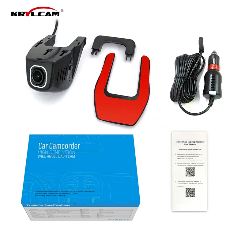 Krylcam Car DVR DVRs Registrator Dash Camera Cam Camcorder 1080P Night Vision 24 Hours Parking Monitor NTK 96658 IMX323 WiFi | Автомобили